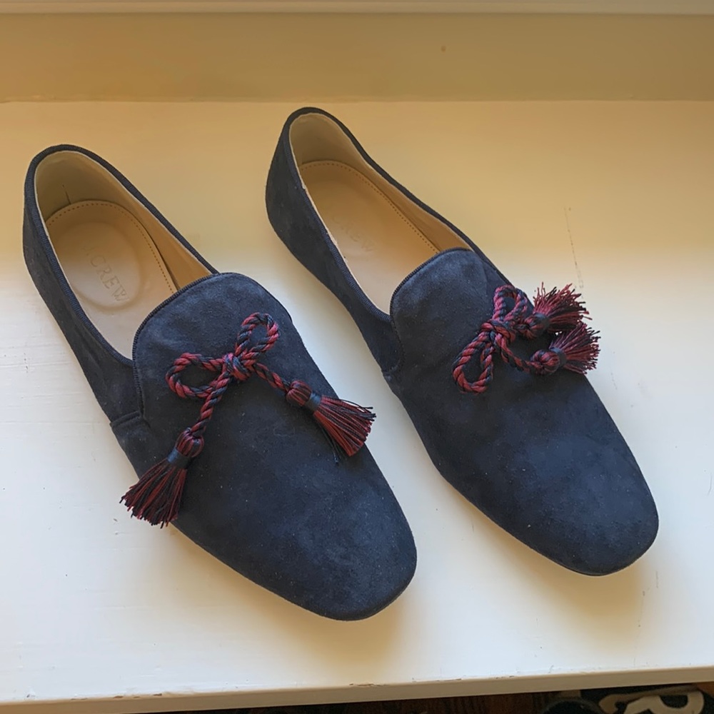 Navy j crew loafers